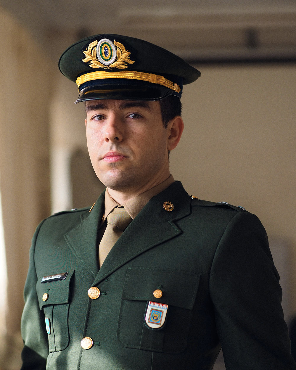 Guilherme Guirado Tavares em uniforme de oficial do Exército Brasileiro